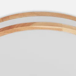 Lindby LED-loftlampe Emiva, 50 cm, CCT, fjernbetjening, træ