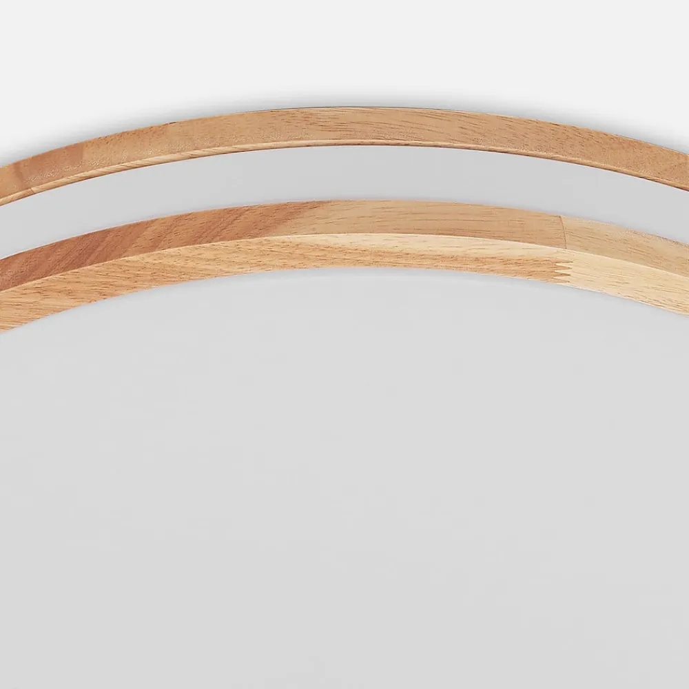 Lindby LED-loftlampe Emiva, 50 cm, CCT, fjernbetjening, træ