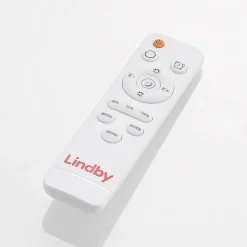 Lindby LED-loftlampe Emiva, 50 cm, CCT, fjernbetjening, træ