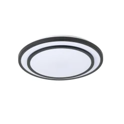 Lindby LED-loftlampe Essina, sort, metal, CCT, dæmpbar.