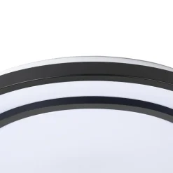 Lindby LED-loftlampe Essina, sort, metal, CCT, dæmpbar.