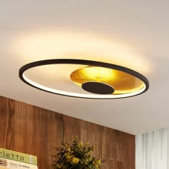 Lindby LED-loftlampe Feival, 61 cm, rust/guld, dæmpbar