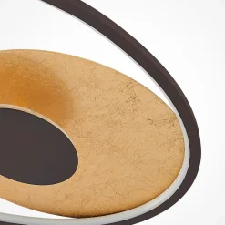 Lindby LED-loftlampe Feival, 61 cm, rust/guld, dæmpbar