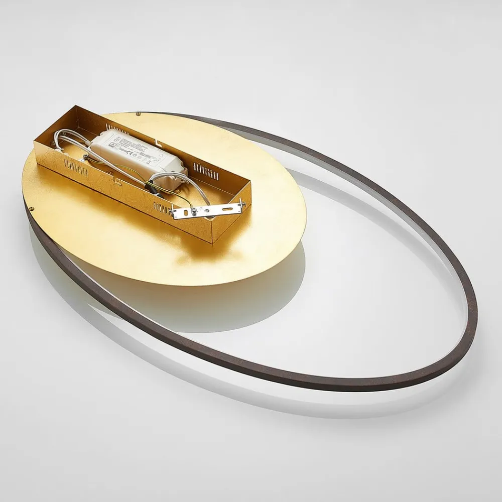 LED-loftlampe Feival, 73 cm, rust/guld, dæmpbar^Lindby Online