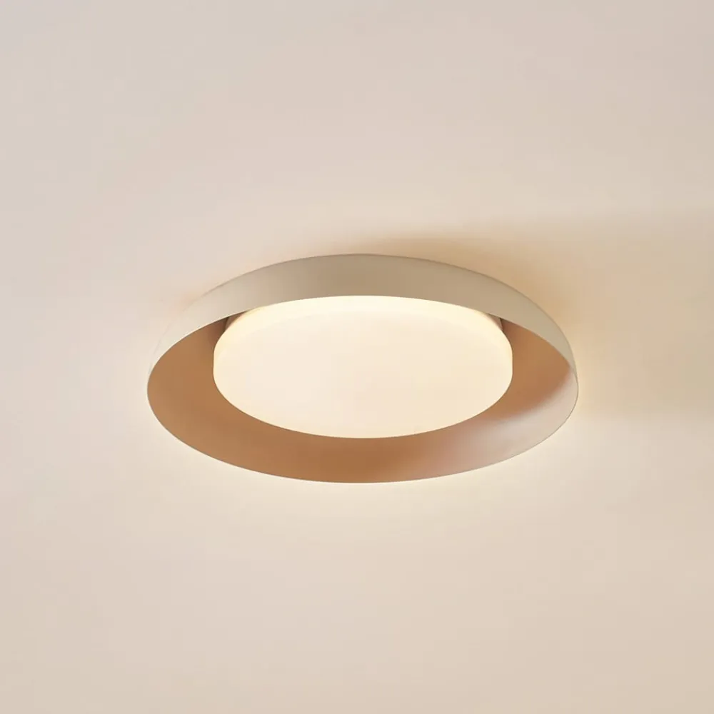 Lindby Gang|Loftlamper>LED-loftlampe Florie, beige, metal, Ø 40 cm