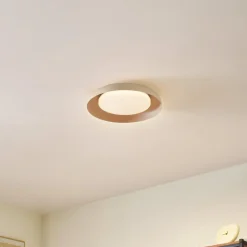 Lindby Gang|Loftlamper>LED-loftlampe Florie, beige, metal, Ø 40 cm