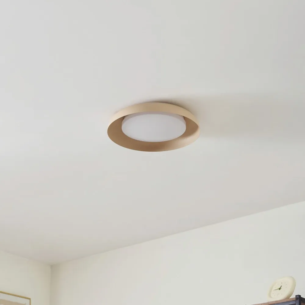 Lindby Gang|Loftlamper>LED-loftlampe Florie, beige, metal, Ø 40 cm