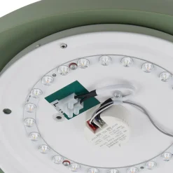 Lindby LED-loftlampe Florie, grøn, metal, Ø 40 cm