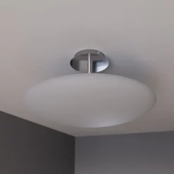 LED-loftlampe Gunda, hvid, glas, Ø 48 cm, dæmpbar^Lindby Clearance