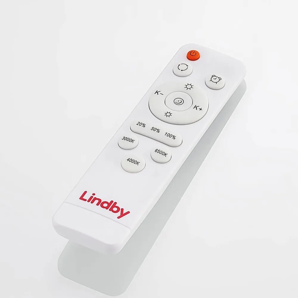 Lindby LED-loftlampe Hudsona, Ø 49 cm, træ, brun