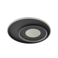 LED-loftlampe Inessa, Ø 51 cm, sort, CCT, dæmpbar^Lindby Discount