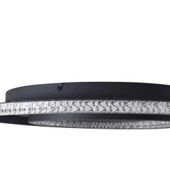 LED-loftlampe Inessa, Ø 51 cm, sort, CCT, dæmpbar^Lindby Discount