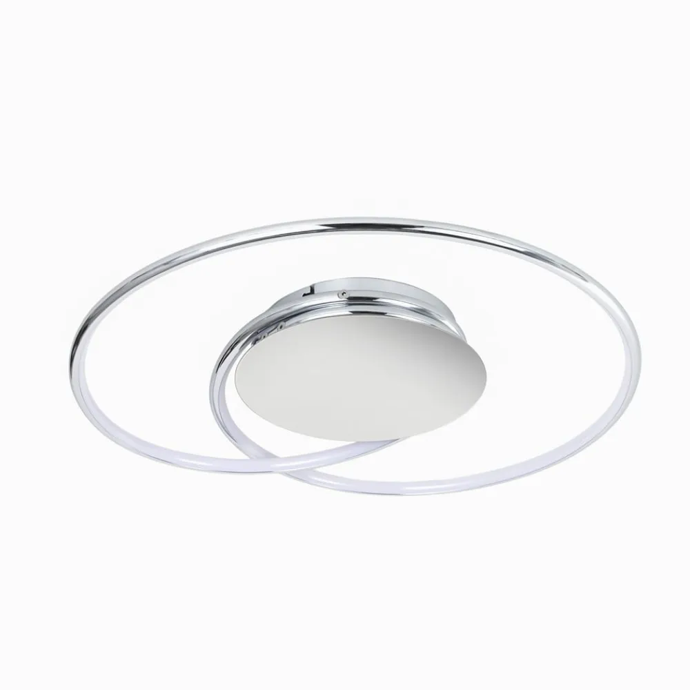 Lindby LED-loftlampe Joline, Ø 46 cm, kromfarvet, metal