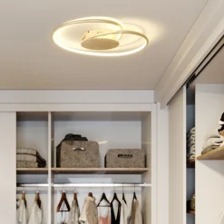 Lindby Gang|Loftlamper>LED-loftlampe Joline, Ø 45 cm, guldfarvet, metal