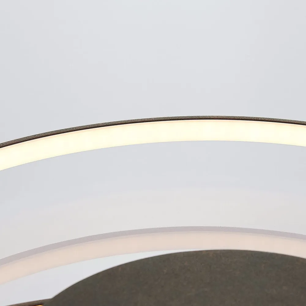 Lindby Gang|Loftlamper>LED-loftlampe Joline, Ø 45 cm, rustbrun, metal