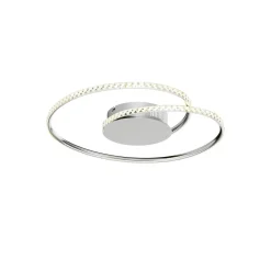 LED-loftlampe Joline, Ø 45 cm, krystaller, metal^Lindby Hot