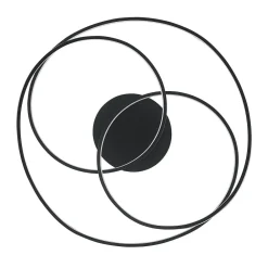 Lindby LED-loftlampe Kateryna, sort, Ø 60 cm, dæmpbar