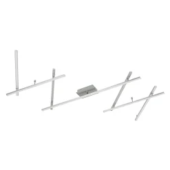 LED-loftlampe Kerem, 345 cm, nikkelfarvet, metal^Lindby Best