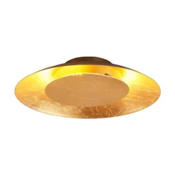 Lindby LED-loftlampe Keti, Ø 35 cm, guld, rund, metal