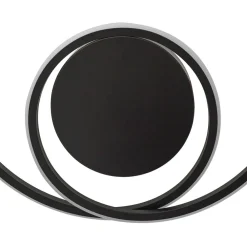 LED-loftlampe Kyron, sort, aluminium, dæmpbar, Ø45cm^Lindby Discount