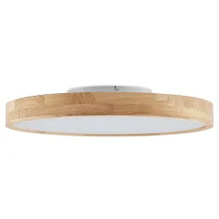 LED-loftlampe Lanira, Ø 60 cm, træ, fjernbetjening, CCT^Lindby Sale