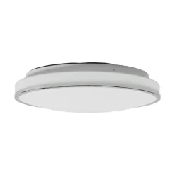 LED-loftlampe Lyss, Ø 40 cm, kromfarvet, IP44^Lindby Online