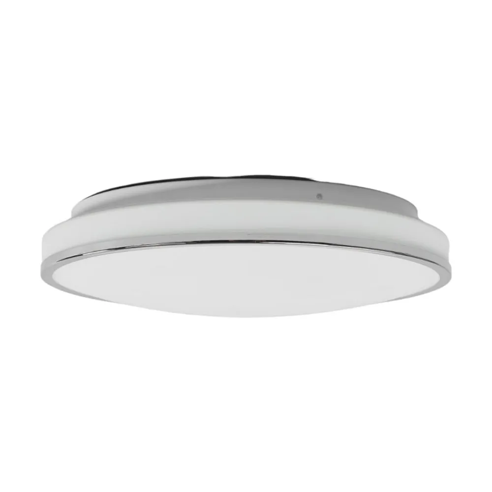 LED-loftlampe Lyss, Ø 40 cm, kromfarvet, IP44^Lindby Online