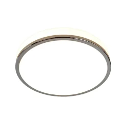 LED-loftlampe Lyss, Ø 28 cm, kromfarvet, IP44^Lindby New