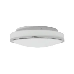 LED-loftlampe Lyss, Ø 28 cm, kromfarvet, IP44^Lindby New