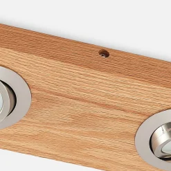 Lindby LED-loftlampe Mikari, 30 cm, træ, drejelig