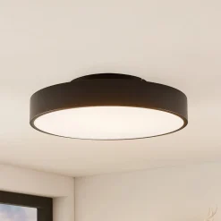 Lindby Gang|Loftlamper>LED-loftlampe Milada, sort, CCT, fjernbetjening