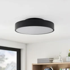 Lindby Gang|Loftlamper>LED-loftlampe Milada, sort, CCT, fjernbetjening