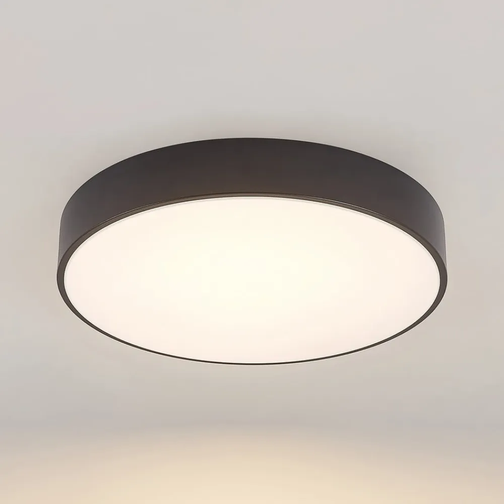 Lindby Gang|Loftlamper>LED-loftlampe Milada, sort, CCT, fjernbetjening