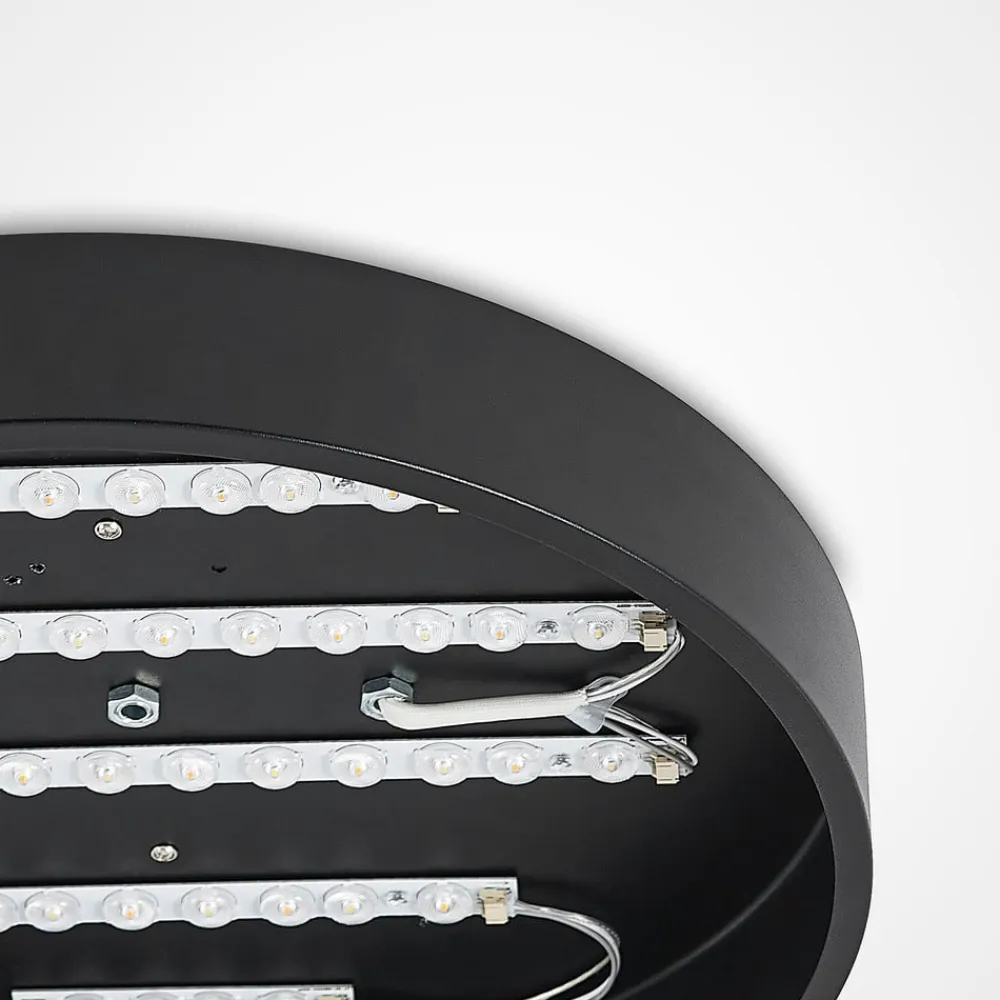 Lindby Gang|Loftlamper>LED-loftlampe Milada, sort, CCT, fjernbetjening