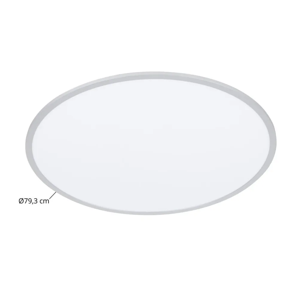 Lindby Arbejdsrum/Kontor|Loftlamper>LED-loftlampe Narima, 4.000 K, Ø 80 cm, sølv