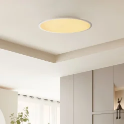 Lindby Arbejdsrum/Kontor|Gang>LED-loftlampe Narima, CCT, Ø 60 cm, sølv