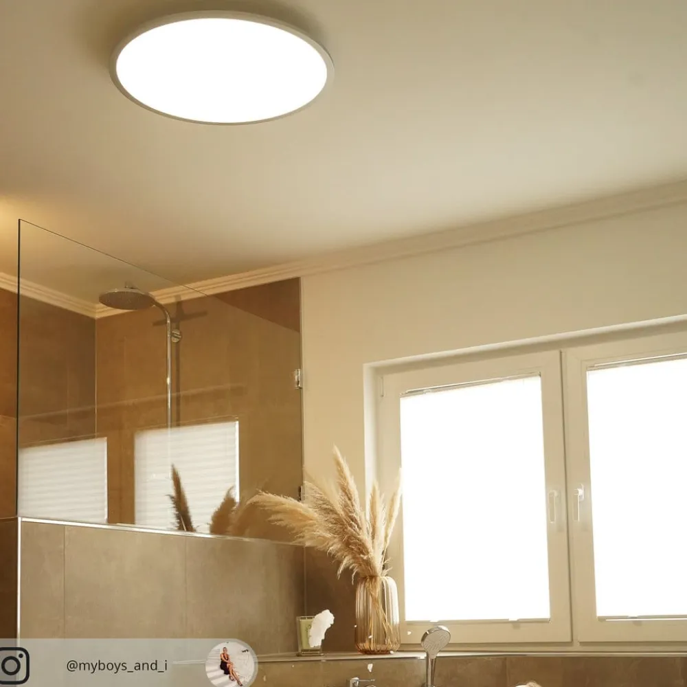 Lindby Arbejdsrum/Kontor|Gang>LED-loftlampe Narima, CCT, Ø 60 cm, sølv