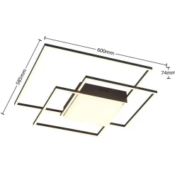 LED-loftlampe Nelinka, 60 cm, sort, aluminium^Lindby Outlet