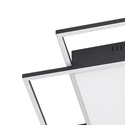 LED-loftlampe Nelinka, 60 cm, sort, aluminium^Lindby Outlet