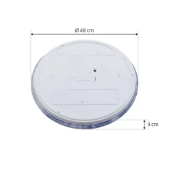 LED-loftlampe Orbi, 48 cm, blå/hvid, plast^Lindby Best