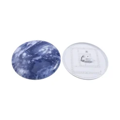 LED-loftlampe Orbi, 48 cm, blå/hvid, plast^Lindby Best