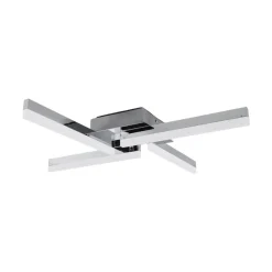 LED-loftlampe Patrik, 59 cm, 4 lyskilder, krom, IP44^Lindby