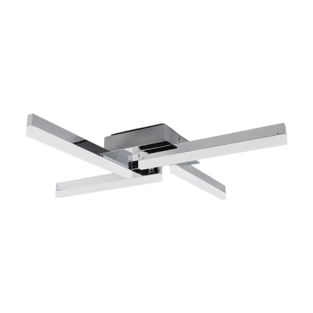 LED-loftlampe Patrik, 59 cm, 4 lyskilder, krom, IP44^Lindby