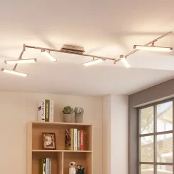 Lindby LED-loftlampe Pilou, 6 lyskilder, dæmpbar, krom