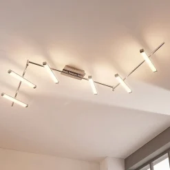 Lindby LED-loftlampe Pilou, 6 lyskilder, dæmpbar, krom