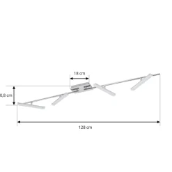 Lindby LED-loftlampe Pilou, 4 lyskilder, dæmpbar, krom