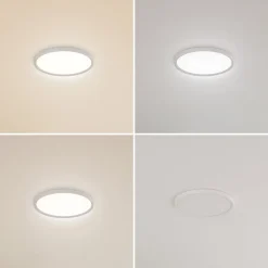 Lindby LED-loftlampe Pravin, Ø 30 cm, CCT, hvid