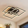 LED-loftlampe Quiana, CCT, kantet, sort, 42 cm^Lindby Best