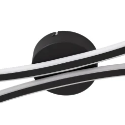 Lindby LED-loftlampe Ravion, 90 cm, sort, 3.000 K