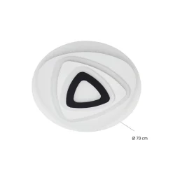 LED-loftlampe Rebeka, Ø 70 cm, CCT, fjernbetjening^Lindby